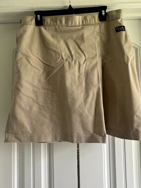 Flynn O'Hara 2 Pleat Skort - Khaki